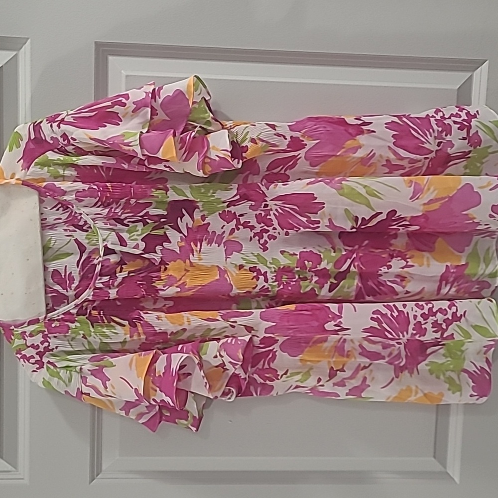 Ninety Clothing Co Floral Womens 3X Black Blouse